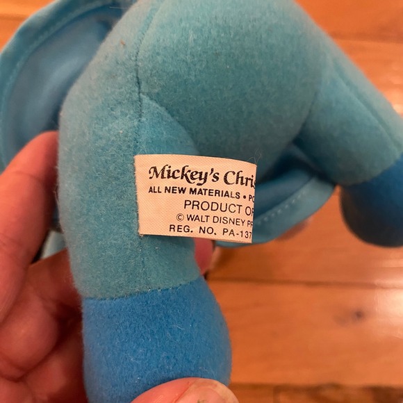 Vintage Disney Mickey's Christmas‎ Carol Minnie Mouse Plush Doll Blue Dress - Picture 3 of 5